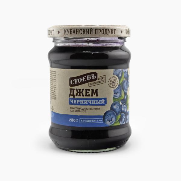 Джем СТОЕВЪ черничный 280 гр ст/б